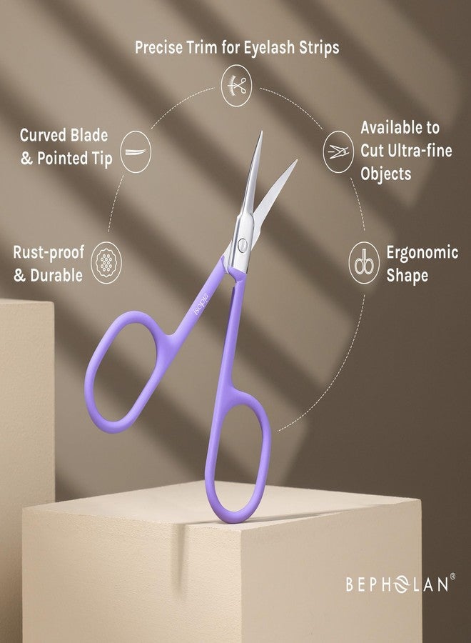 BEPHOLAN care false eyelash scissors, professional stainless steel small scissors, suitable for both men and women, scissors for trimming nose hair, beard, eyelashes, and ear hair. - Image 3